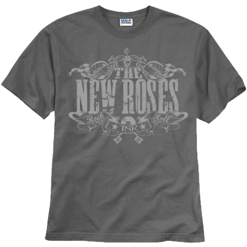 THE NEW ROSES - T-Shirt - Logo (charcoal)