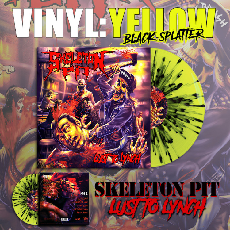 SKELETON PIT - LP - Lust To Lynch (Yellow Black Splatter Vinyl)